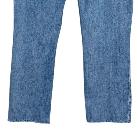 Madewell Slim Boyjean Womens 27 High Rise Straight Raw Hem Crop Elkhart Wash - Picture 6 of 8